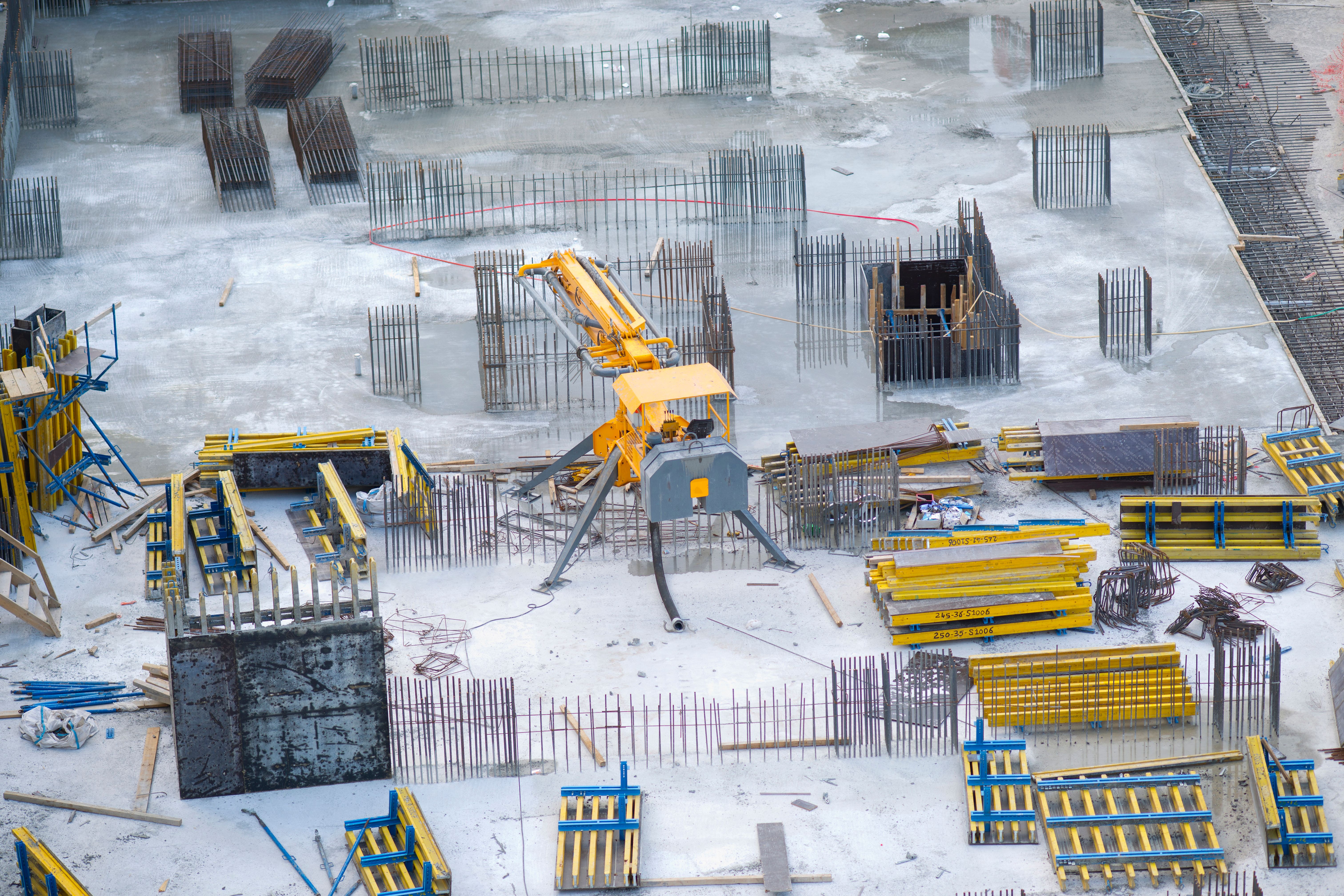 Engineering consulting services with blueprints and technical drawings